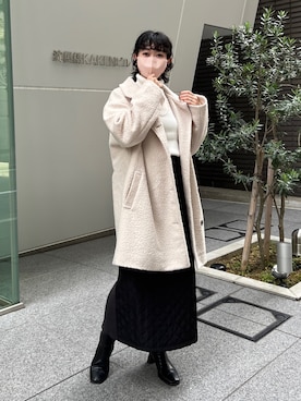 「Chez toi（シェトワ）のアイテム（ブルゾン）」を使った、M a k oさん（レディース・155cm）の冬コーディネート