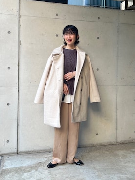 「Chez toi（シェトワ）のアイテム（ブルゾン）」を使った、M a k oさん（レディース・155cm）の秋コーディネート
