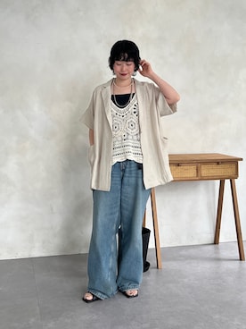 「COS（コス）のアイテム」を使った、M a k oさん（レディース・155cm）の春コーディネート