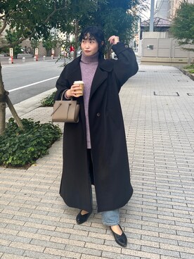「Chez toi（シェトワ）のアイテム（その他アウター）」を使った、M a k oさん（レディース・155cm）の秋コーディネート
