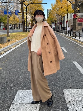 「Chez toi（シェトワ）のアイテム（ブルゾン）」を使った、M a k oさん（レディース・155cm）の冬コーディネート