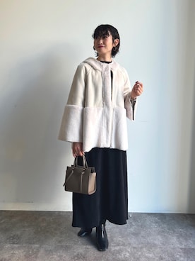 「Chez toi（シェトワ）のアイテム（ブルゾン）」を使った、M a k oさん（レディース・155cm）の秋コーディネート