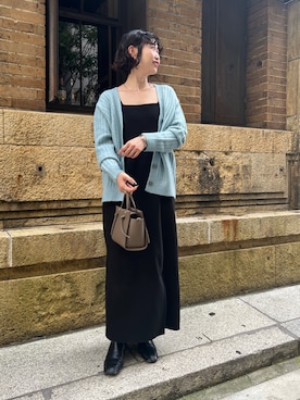 「Chez toi（シェトワ）のアイテム（ブーツ）」を使った、M a k oさん（レディース・155cm）の秋コーディネート