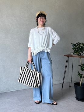 M a k oさん（レディース・155cm）の夏コーディネート