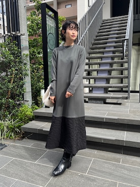 「Chez toi（シェトワ）のアイテム（ブーツ）」を使った、M a k oさん（レディース・155cm）の秋コーディネート
