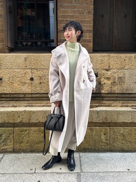 「Chez toi（シェトワ）のアイテム（その他アウター）」を使った、M a k oさん（レディース・155cm）の秋コーディネート