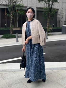 「Chez toi（シェトワ）のアイテム（ブルゾン）」を使った、M a k oさん（レディース・155cm）の秋コーディネート