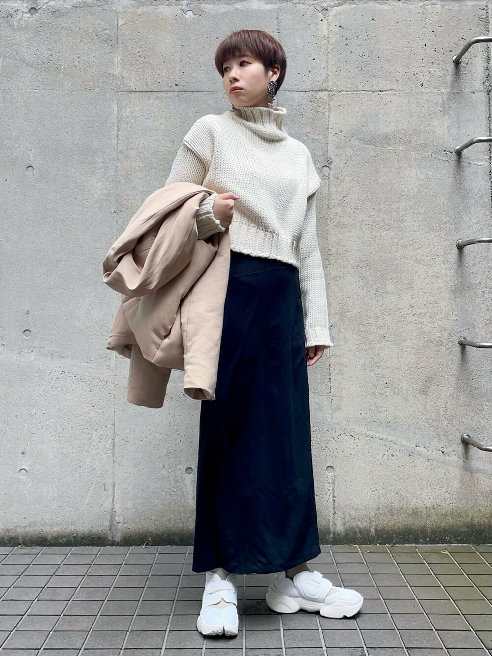 もも２点♡via j ♡ ハイネックショート丈ニット CANAL JEAN（キャナルジーン）の「via j(ヴィアジェイ) ハイネック