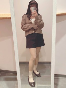 「apres jour（アプレジュール）のアイテム（バレエシューズ）」を使った、saeさん（レディース・157cm）の秋コーディネート