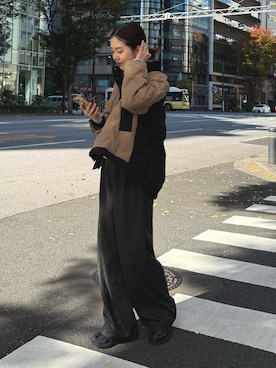 「キルティングコート」｜Hikariさん（レディース・169cm）の秋コーディネート