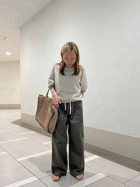 「URBAN RESEARCH DOORS（アーバンリサーチドアーズ）のカッティングサンダル（サンダル、ブラウン系）」を使った、manamiさん（レディース・146cm）の春コーディネート