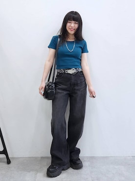 「PBLIM（ページボーイリム）のアイテム」を使った、いっしぃさん（レディース・154cm）の春コーディネート