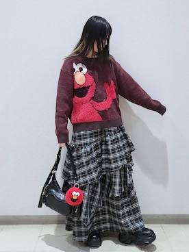 「PAGEBOY（ページボーイ）のアイテム（スカート）」を使った、いっしぃさん（レディース・154cm）の冬コーディネート