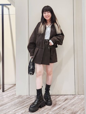 「PAGEBOY（ページボーイ）のアイテム（アクセサリー）」を使った、いっしぃさん（レディース・154cm）の秋コーディネート