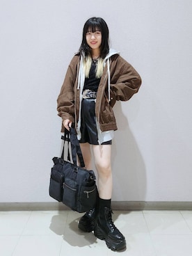 「ボストンバッグ」｜いっしぃさん（レディース・154cm）の秋コーディネート