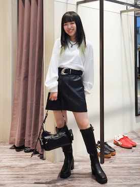 「PAGEBOY（ページボーイ）のアイテム（バッグ）」を使った、いっしぃさん（レディース・154cm）の冬コーディネート