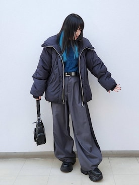 いっしぃさん（レディース・154cm）の冬コーディネート