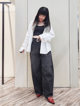 「PBLIM（ページボーイリム）のアイテム」を使った、いっしぃさん（レディース・154cm）の夏コーディネート