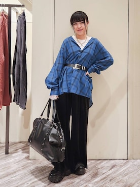 「PAGEBOY（ページボーイ）のアイテム（その他パンツ）」を使った、いっしぃさん（レディース・154cm）の夏コーディネート