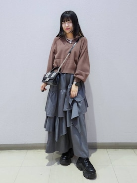 「アイテム（ハンドバッグ、その他）」を使った、いっしぃさん（レディース・154cm）の冬コーディネート