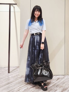 「PAGEBOY（ページボーイ）の≪S/M/Lの3サイズ展開≫ モードバックルスポサン（サンダル）」を使った、いっしぃさん（レディース・154cm）の秋コーディネート