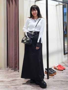 「アイテム（ハンドバッグ、その他）」を使った、いっしぃさん（レディース・154cm）の秋コーディネート