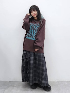 「PBLIM（ページボーイリム）のアイテム」を使った、いっしぃさん（レディース・154cm）の冬コーディネート