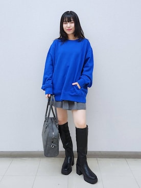 「PBLIM（ページボーイリム）のアイテム（Tシャツ/カットソー）」を使った、いっしぃさん（レディース・154cm）の秋コーディネート