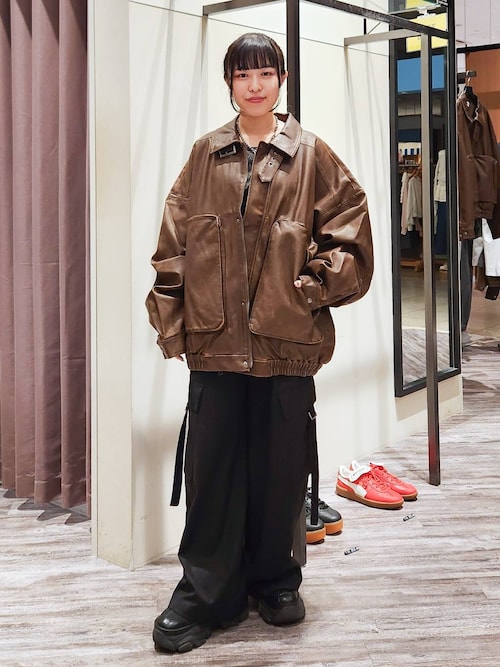 フェイスコネクション ラメ糸 ツイード フリンジ オーバーサイズ 長袖シャツ S フェイスコネクション ラメ糸 ツイード フリンジ オーバーサイズ