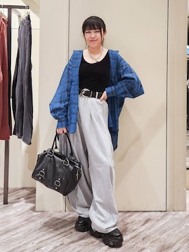 「PAGEBOY（ページボーイ）のアイテム（タンクトップ）」を使った、いっしぃさん（レディース・154cm）の夏コーディネート