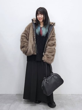 「PAGEBOY（ページボーイ）のアイテム（スカート）」を使った、いっしぃさん（レディース・154cm）の冬コーディネート