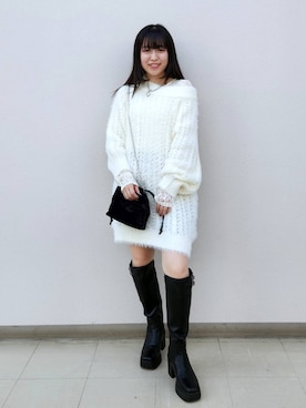 いっしぃさん(レディース・154cm)の冬コーディネート