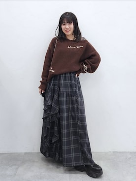 「PAGEBOY（ページボーイ）のアイテム（Tシャツ/カットソー）」を使った、いっしぃさん（レディース・154cm）の秋コーディネート