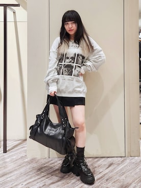「PAGEBOY（ページボーイ）のハートマンテルネックレス3（ネックレス）」を使った、いっしぃさん（レディース・154cm）の秋コーディネート