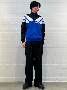 「アイテム（ジャージ）」を使った、OKさん（メンズ・183cm）の秋コーディネート