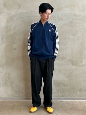 「アイテム（ジャージ）」を使った、OKさん（メンズ・183cm）の夏コーディネート