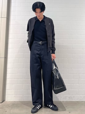 「アイテム（ポロシャツ）」を使った、OKさん（メンズ・183cm）の秋コーディネート
