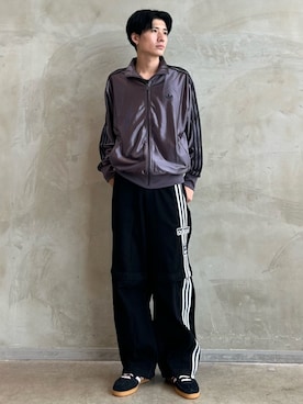 「アイテム（ジャージ）」を使った、OKさん（メンズ・183cm）の秋コーディネート