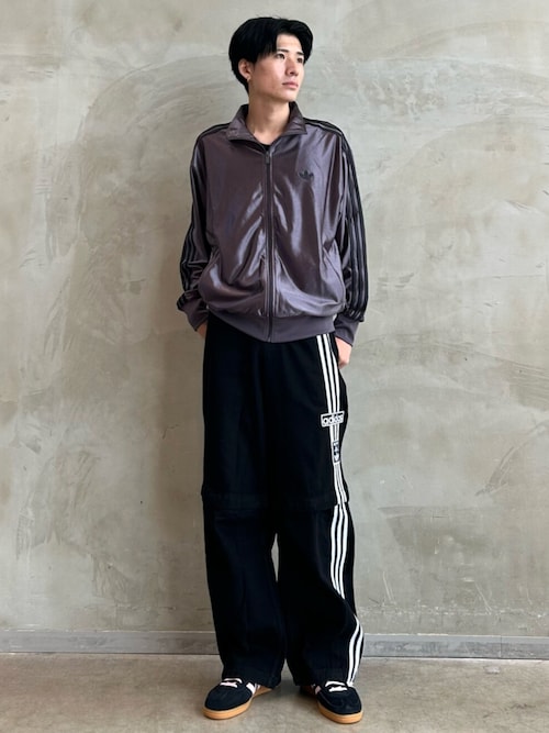 adidas ファイアーバード トラックジャージ セットアップ 黒金 清春 古着 adidas ファイアーバード トラックジャージ セットアップ 黒金