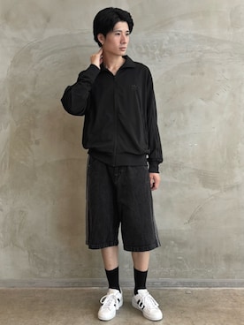 「アイテム（ジャージ）」を使った、OKさん（メンズ・183cm）の夏コーディネート