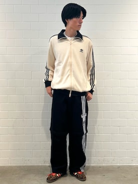 「アイテム（ジャージ）」を使った、OKさん（メンズ・183cm）の秋コーディネート