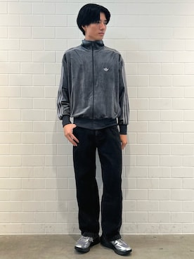 「アイテム（ジャージ）」を使った、OKさん（メンズ・183cm）の秋コーディネート
