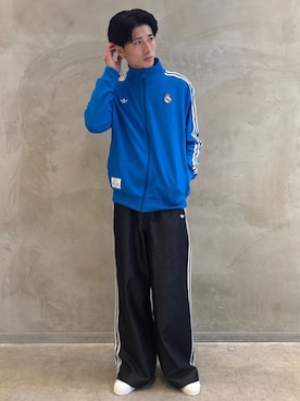「アイテム（ジャージ）」を使った、OKさん（メンズ・183cm）の夏コーディネート