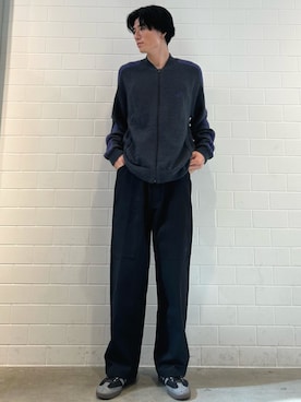 「アイテム（ジャージ）」を使った、OKさん（メンズ・183cm）の秋コーディネート