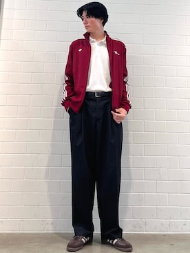 「アイテム（ジャージ）」を使った、OKさん（メンズ・183cm）の秋コーディネート