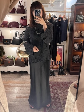 「サマーニット」｜mさん（レディース・157cm・20代）の秋コーディネート