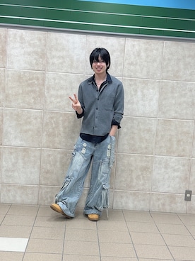 「mushwear（マッシュウェア）のアイテム」を使った、nyankodonoさん（メンズ・168cm）の秋コーディネート