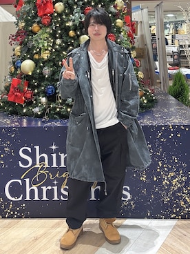 「アイテム（ジャケット/アウター、グレー系）」を使った、nyankodonoさん（メンズ・168cm）の冬コーディネート