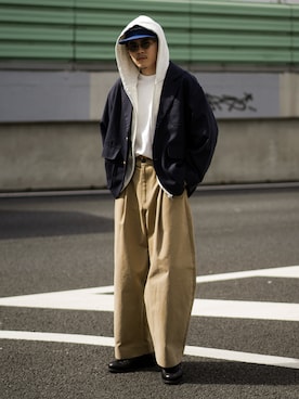 「Berwick1707（バーウィック）のアイテム」を使った、しゃちょーさん（メンズ・169cm）の冬コーディネート