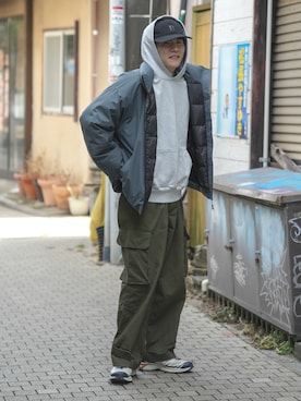 「FREAK'S STORE（フリークスストア）のアイテム（パンツ）」を使った、しゃちょーさん（メンズ・169cm）の冬コーディネート